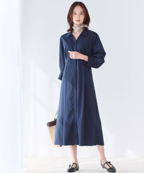 Reflect / リフレクト ロング・マキシ丈ワンピース | タイプライターシャツロングワンピース | 詳細21