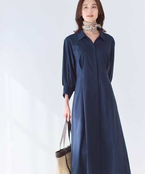 Reflect / リフレクト ロング・マキシ丈ワンピース | タイプライターシャツロングワンピース | 詳細23