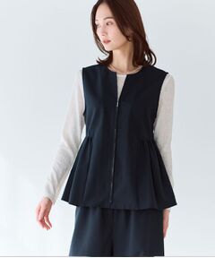 Reflect / リフレクト セットアップ | 【単品使い◎】ペプラムベスト＋リラクシーパンツセット