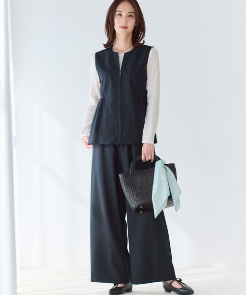 Reflect / リフレクト セットアップ | 【単品使い◎】ペプラムベスト＋リラクシーパンツセット | 詳細1