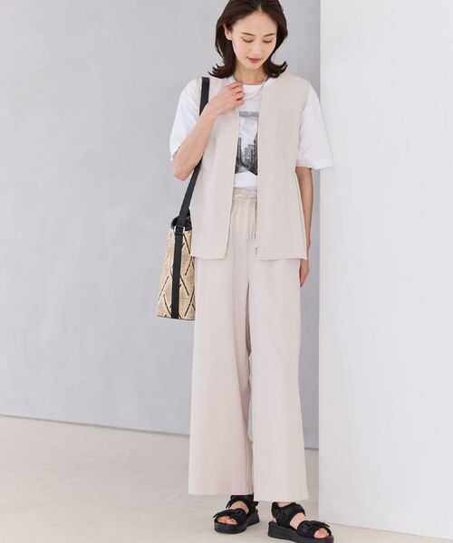 Reflect / リフレクト セットアップ | 【単品使い◎】ペプラムベスト＋リラクシーパンツセット | 詳細2