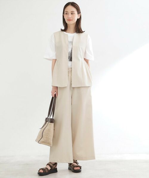 Reflect / リフレクト セットアップ | 【単品使い◎】ペプラムベスト＋リラクシーパンツセット | 詳細3