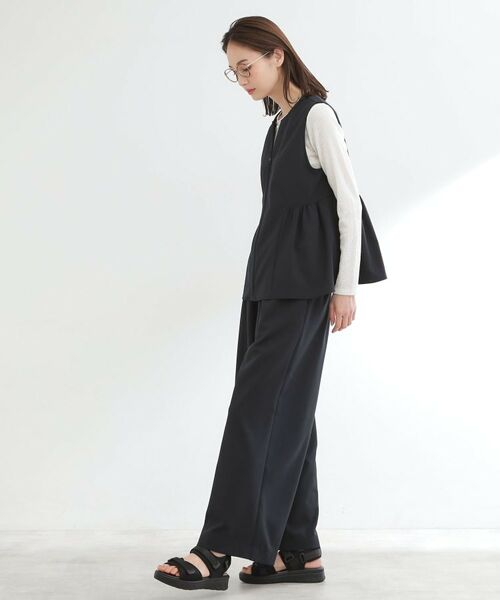 Reflect / リフレクト セットアップ | 【単品使い◎】ペプラムベスト＋リラクシーパンツセット | 詳細9