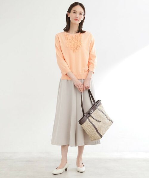 Reflect / リフレクト ショート・ハーフ・半端丈パンツ | 【ウエスト総ゴム】リラクシーフレアスカーチョ | 詳細1