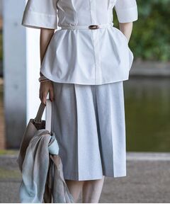 Reflect / リフレクト ショート・ハーフ・半端丈パンツ | リネンライクワイドミディパンツ