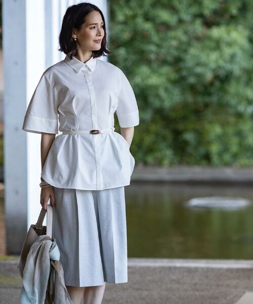 Reflect / リフレクト ショート・ハーフ・半端丈パンツ | リネンライクワイドミディパンツ | 詳細1