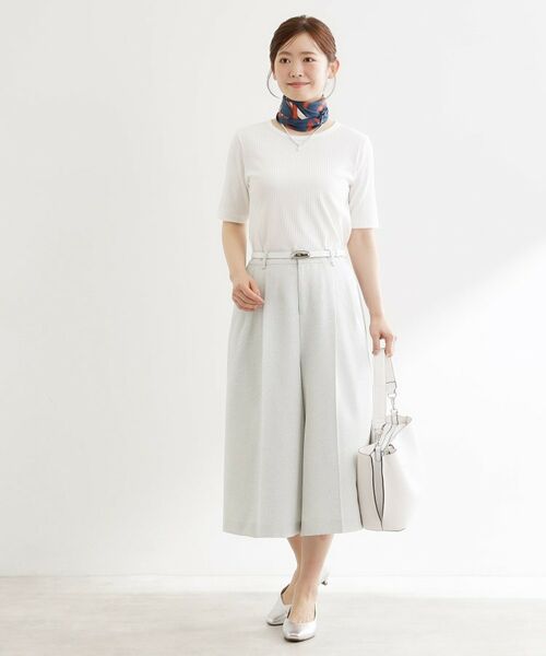 Reflect / リフレクト ショート・ハーフ・半端丈パンツ | リネンライクワイドミディパンツ | 詳細20