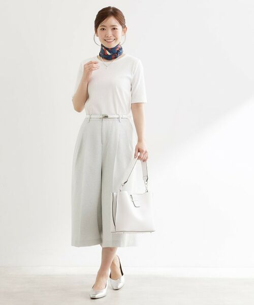 Reflect / リフレクト ショート・ハーフ・半端丈パンツ | リネンライクワイドミディパンツ | 詳細3