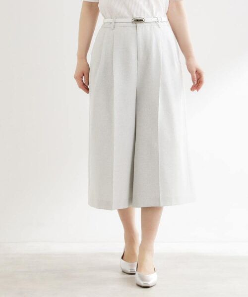 Reflect / リフレクト ショート・ハーフ・半端丈パンツ | リネンライクワイドミディパンツ | 詳細4