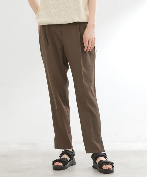 Reflect / リフレクト パンツ | センタープレスリラクシーイージーパンツ（ブラウン(043)）