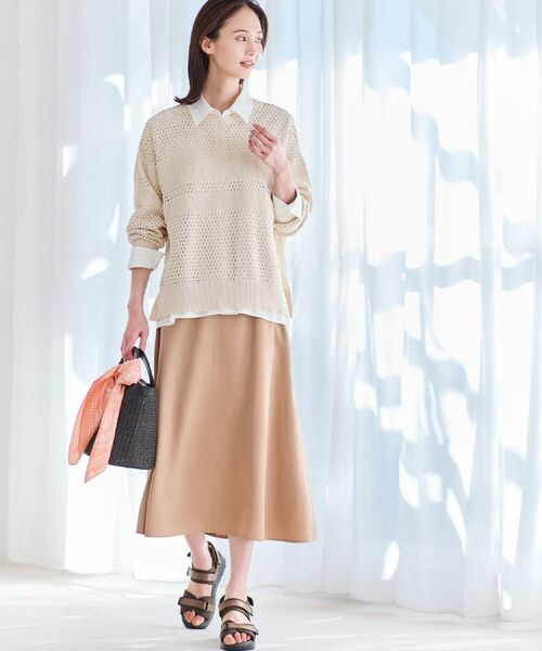 Reflect / リフレクト ロング・マキシ丈スカート | フリュイドフレアスカート | 詳細2