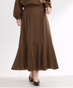 Reflect / リフレクト ロング・マキシ丈スカート | 【セットアップ可】ドット柄ワッシャースカート
