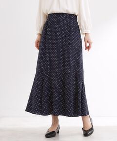 Reflect / リフレクト ロング・マキシ丈スカート | 【セットアップ可】ドット柄ワッシャースカート