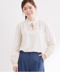 Reflect / リフレクト シャツ・ブラウス | 【セットアップ可】ドット柄ワッシャーブラウス