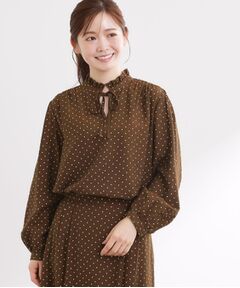 Reflect / リフレクト シャツ・ブラウス | 【セットアップ可】ドット柄ワッシャーブラウス