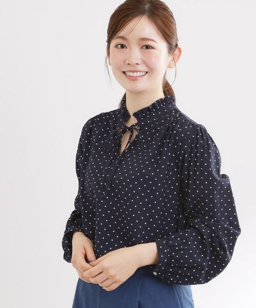 Reflect / リフレクト シャツ・ブラウス | 【セットアップ可】ドット柄ワッシャーブラウス | 詳細10