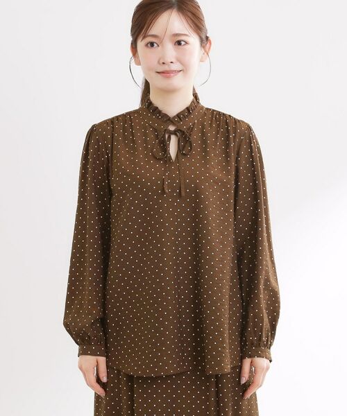 Reflect / リフレクト シャツ・ブラウス | 【セットアップ可】ドット柄ワッシャーブラウス | 詳細14