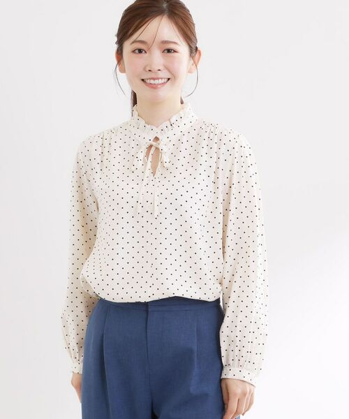 Reflect / リフレクト シャツ・ブラウス | 【セットアップ可】ドット柄ワッシャーブラウス | 詳細23