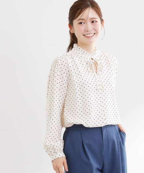 Reflect / リフレクト シャツ・ブラウス | 【セットアップ可】ドット柄ワッシャーブラウス | 詳細3