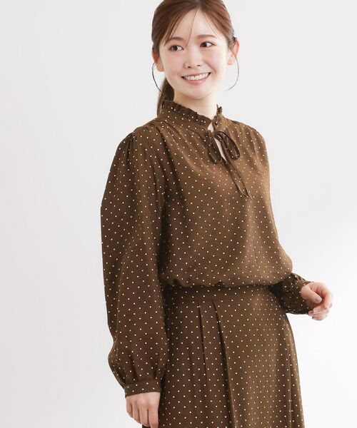 Reflect / リフレクト シャツ・ブラウス | 【セットアップ可】ドット柄ワッシャーブラウス | 詳細6
