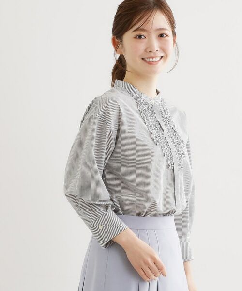 Reflect / リフレクト シャツ・ブラウス | 八分袖フロントフリルブラウス | 詳細10