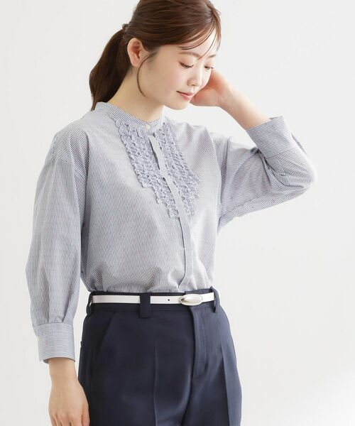 Reflect / リフレクト シャツ・ブラウス | 八分袖フロントフリルブラウス | 詳細14