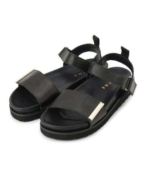Reflect / リフレクト サンダル | 【REMME】太めストラップサンダル（ブラック(019)）