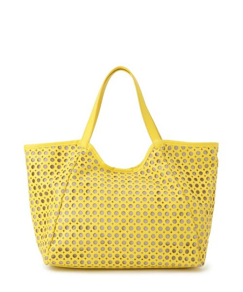 Reflect / リフレクト トートバッグ | サークルデザインパンチングトートバッグ(イエロー(032))