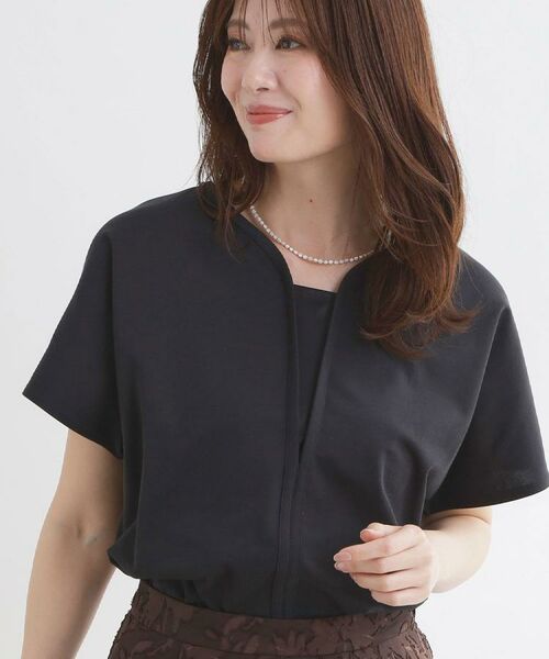 Reflect / リフレクト カットソー | 【UVカット/接触冷感/吸水速乾】フレアスリーブプルオーバージャージ(ブラック(019))