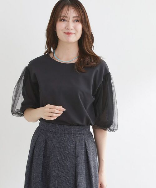 Reflect / リフレクト カットソー | チュールスリーブデザインプルオーバー | 詳細12