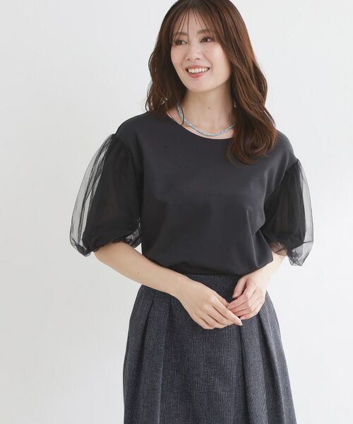 Reflect / リフレクト カットソー | チュールスリーブデザインプルオーバー | 詳細13