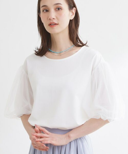 Reflect / リフレクト カットソー | チュールスリーブデザインプルオーバー | 詳細3