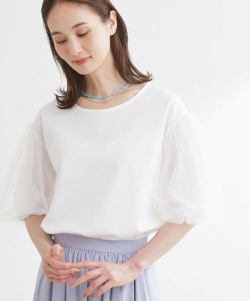 Reflect / リフレクト カットソー | チュールスリーブデザインプルオーバー | 詳細4