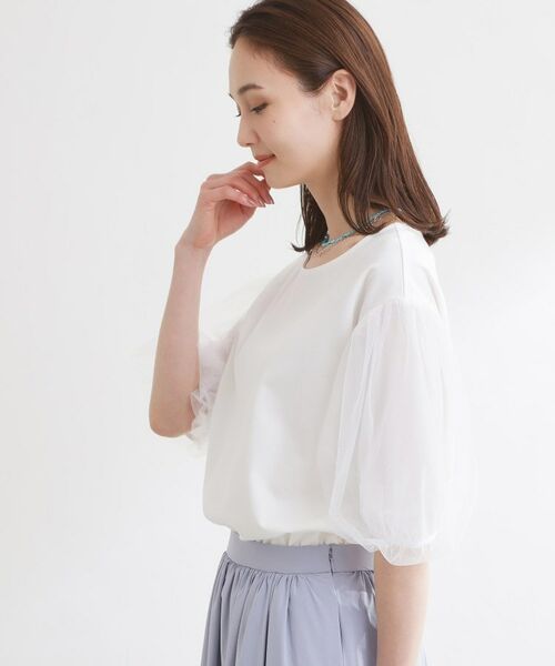 Reflect / リフレクト カットソー | チュールスリーブデザインプルオーバー | 詳細5