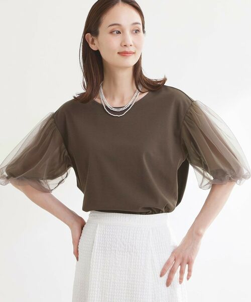 Reflect / リフレクト カットソー | チュールスリーブデザインプルオーバー | 詳細8