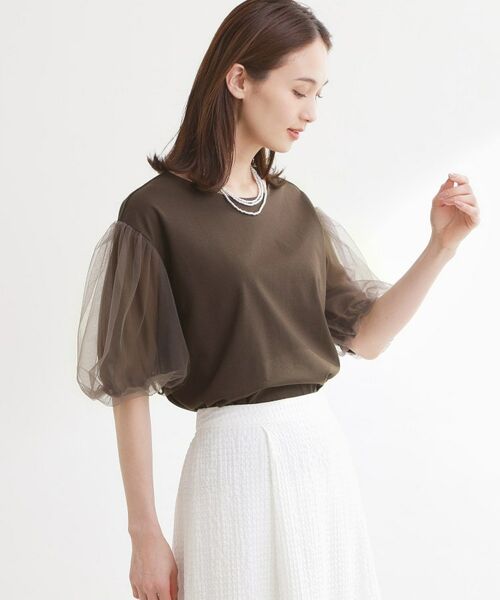 Reflect / リフレクト カットソー | チュールスリーブデザインプルオーバー | 詳細9