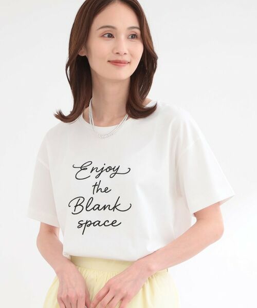 Reflect / リフレクト Tシャツ | 【接触冷感】ラインアート刺繍Tシャツ（ホワイト(102)）