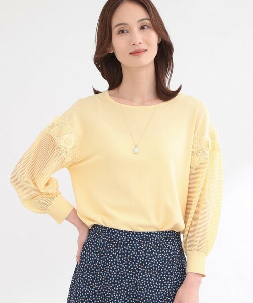 Reflect / リフレクト ニット・セーター | 【前後2WAY】レーススリーブデザインニットトップス | 詳細5