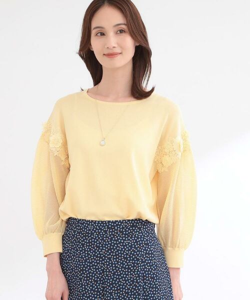 Reflect / リフレクト ニット・セーター | 【前後2WAY】レーススリーブデザインニットトップス | 詳細6