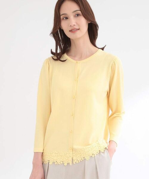 Reflect / リフレクト カーディガン・ボレロ | レーススリーブデザインニットカーディガン | 詳細20