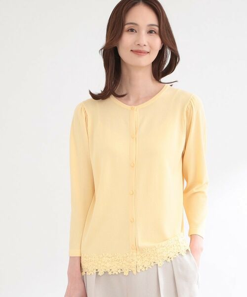 Reflect / リフレクト カーディガン・ボレロ | レーススリーブデザインニットカーディガン | 詳細5