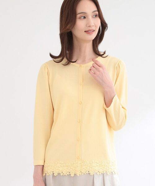 Reflect / リフレクト カーディガン・ボレロ | レーススリーブデザインニットカーディガン | 詳細6