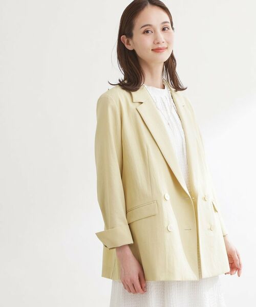 Reflect / リフレクト テーラードジャケット | コットンリネンテーラードジャケット | 詳細1