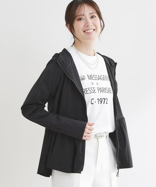 Reflect / リフレクト レザーブルゾン・ジャケット | 【UVカット／接触冷感】ラッシュガードパーカー（ブラック(019)）