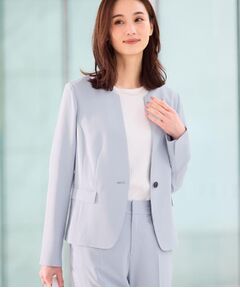 Reflect / リフレクト テーラードジャケット | 【UVカット／接触冷感／セットアップ可】ノーカラージャケット