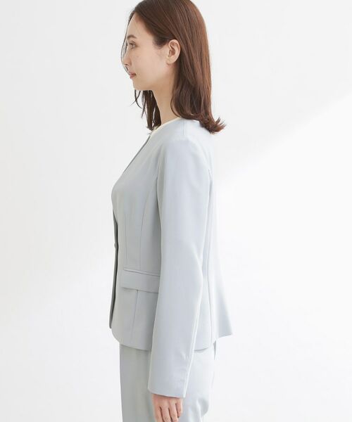 Reflect / リフレクト テーラードジャケット | 【UVカット／接触冷感／セットアップ可】ノーカラージャケット | 詳細14