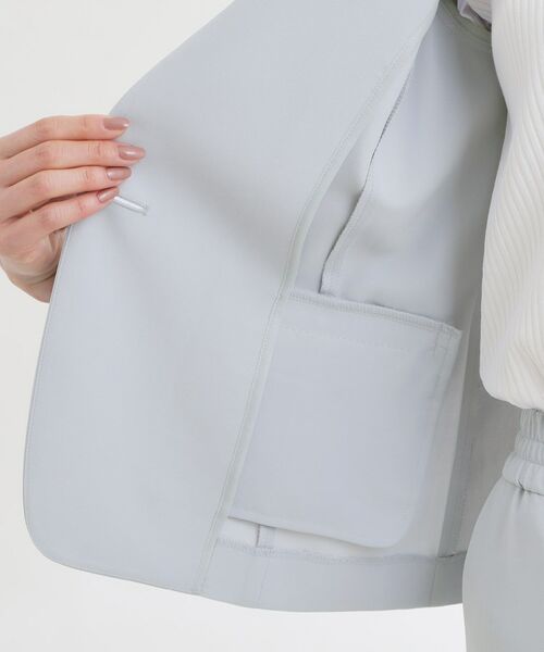 Reflect / リフレクト テーラードジャケット | 【UVカット／接触冷感／セットアップ可】ノーカラージャケット | 詳細21
