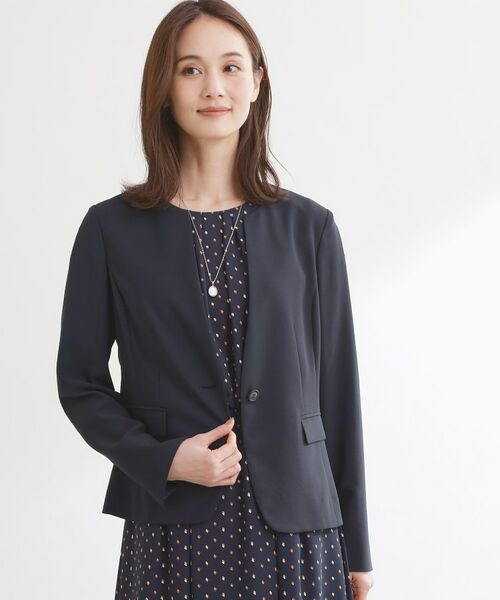 Reflect / リフレクト テーラードジャケット | 【UVカット／接触冷感／セットアップ可】ノーカラージャケット | 詳細8