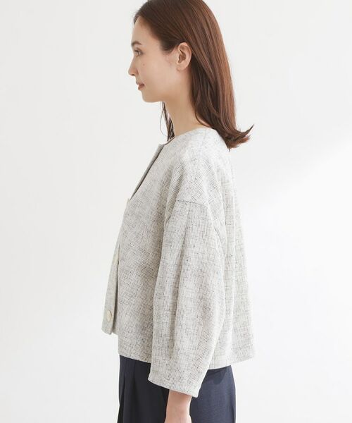 Reflect / リフレクト ノーカラージャケット | ツイードノーカラージャケット | 詳細12