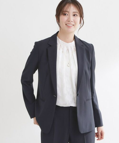 Reflect / リフレクト テーラードジャケット | 【UVカット／接触冷感／セットアップ可】テーラードジャケット（ネイビー(094)）